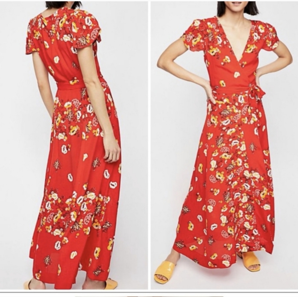 Free People Jess Wrap Maxi Dress